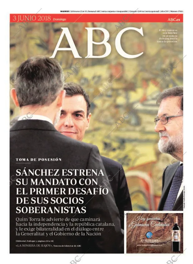 ABC MADRID 03-06-2018 página 1