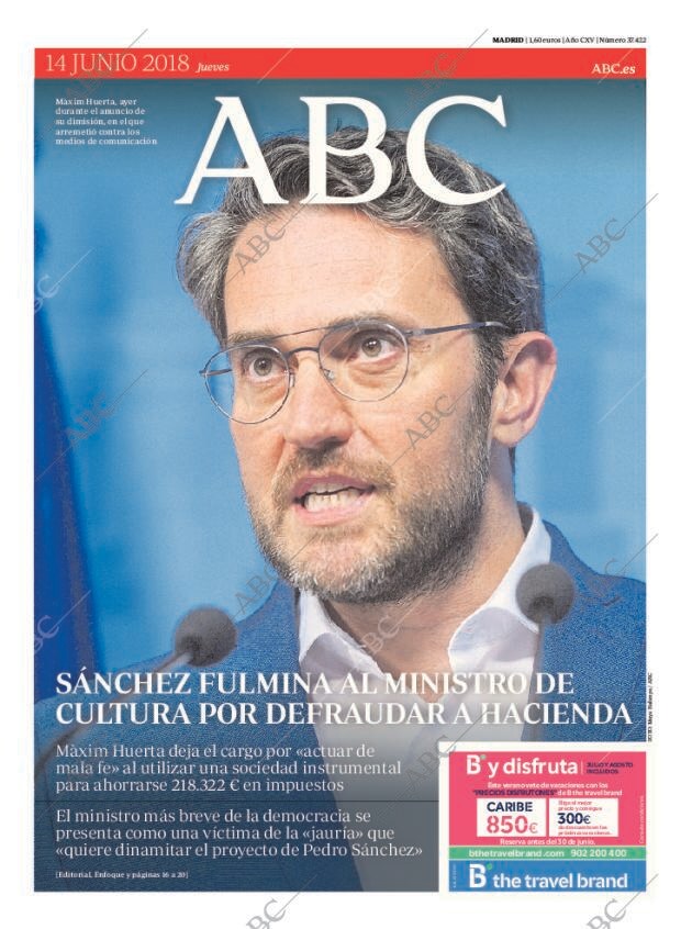 ABC MADRID 14-06-2018 página 1