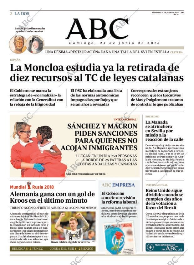 ABC MADRID 24-06-2018 página 2
