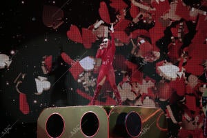 La cantante Katy Perry durante su concierto ofrecido en el Palau Sant Jordi,...