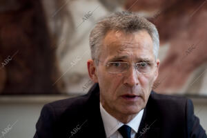 Entrevista con el secretario general de la Otan, Jens Stoltenberg, en la Moncloa