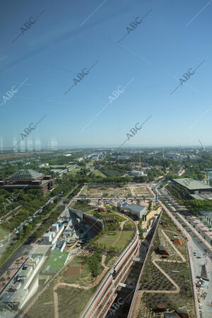 Vista Aérea de la cartuja desde torre Sevilla