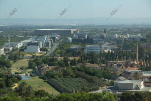 Vista Aérea de la cartuja desde torre Sevilla