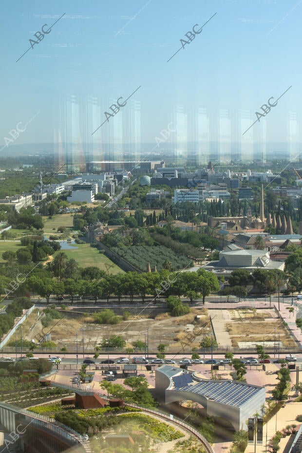 Vista Aérea de la cartuja desde torre Sevilla