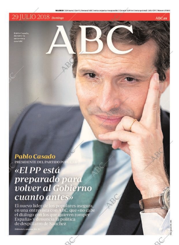 ABC MADRID 29-07-2018 página 1