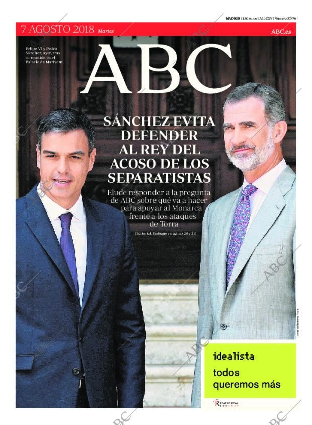 ABC MADRID 07-08-2018 página 1