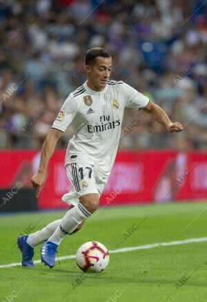 Partido de la 1ª jornada de La Liga disputado en el estadio Santiago Bernabéu,...