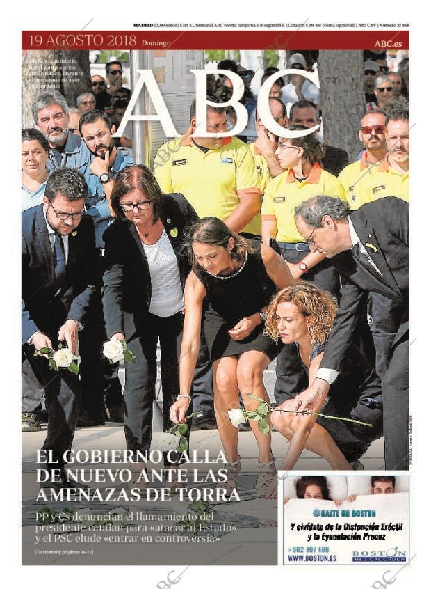 ABC MADRID 19-08-2018 página 1