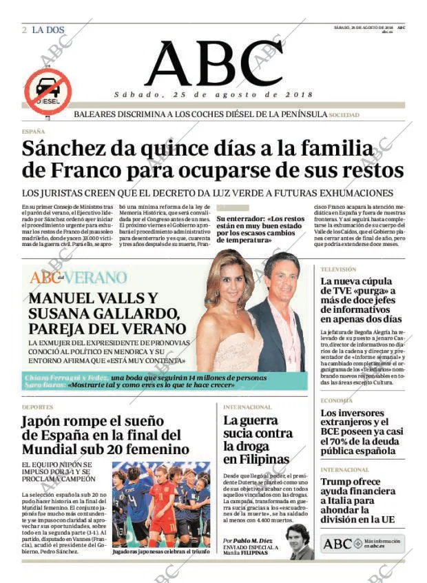ABC MADRID 25-08-2018 página 2