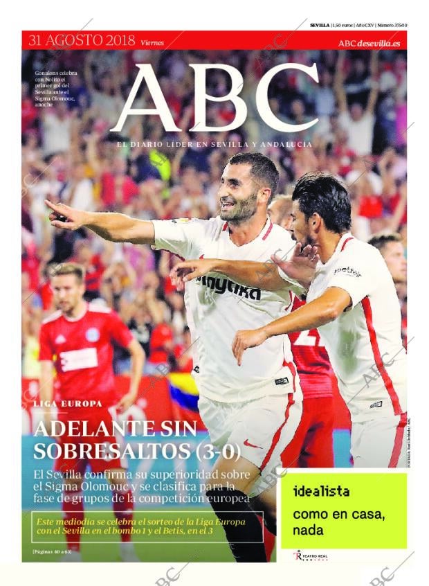 ABC SEVILLA 31-08-2018 página 1