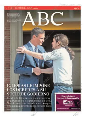 ABC MADRID 07-09-2018