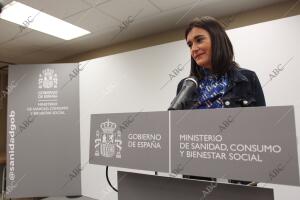 Rueda de prensa de la ministra de Sanidad Carmen Monzón para anunciar su...