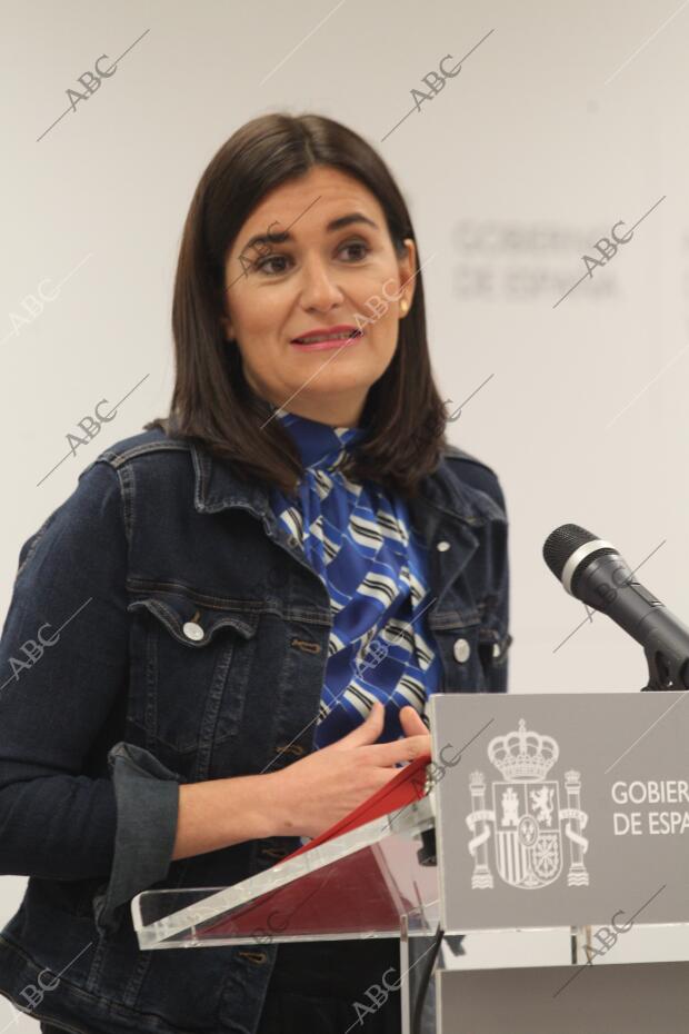 Rueda de prensa de la ministra de Sanidad Carmen Monzón para anunciar su...