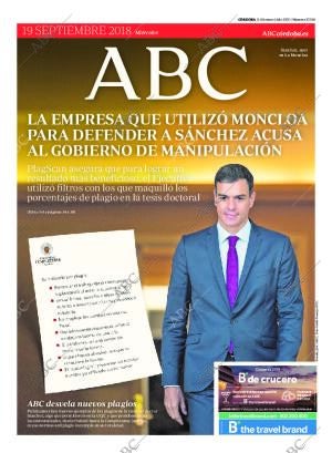 ABC CORDOBA 19-09-2018 página 1