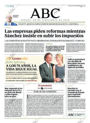 ABC MADRID 22-09-2018 página 2