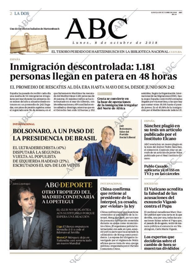 ABC MADRID 08-10-2018 página 2