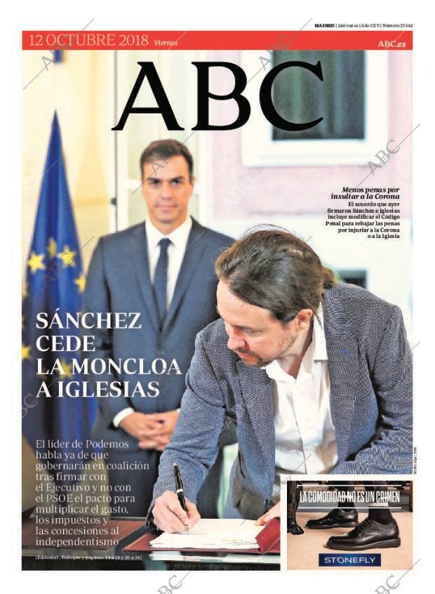 ABC MADRID 12-10-2018 página 1