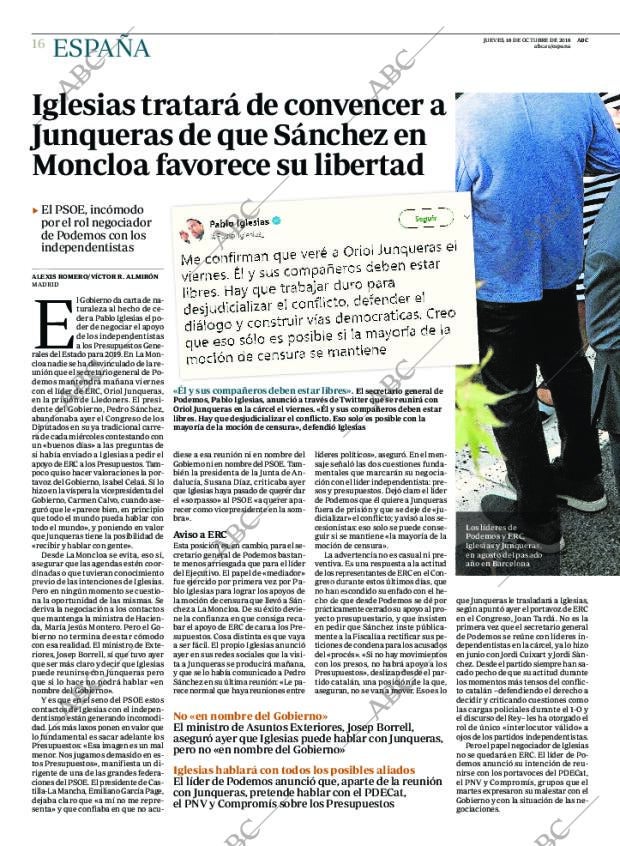 ABC MADRID 18-10-2018 página 16