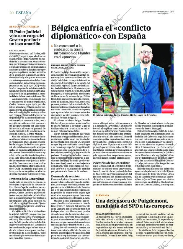 ABC MADRID 18-10-2018 página 20