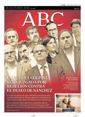 ABC MADRID 26-10-2018 página 1