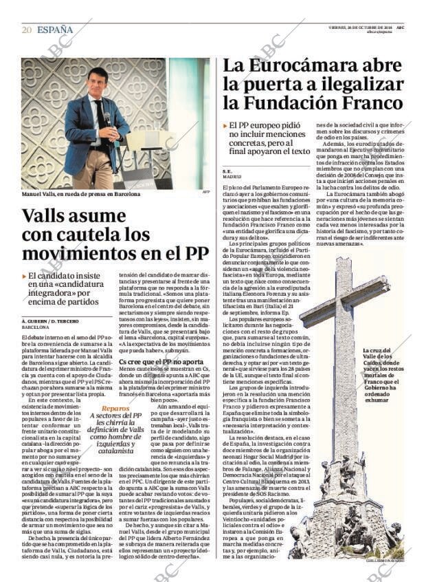 ABC MADRID 26-10-2018 página 20