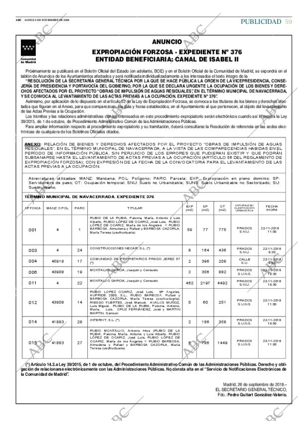 ABC MADRID 05-11-2018 página 59