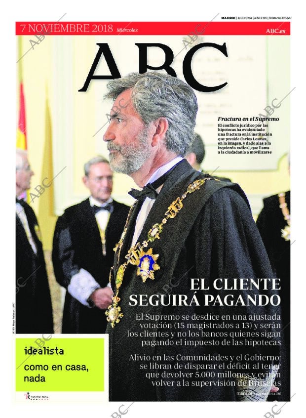 ABC MADRID 07-11-2018 página 1