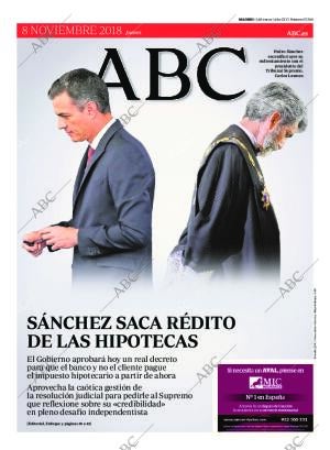 ABC MADRID 08-11-2018 página 1