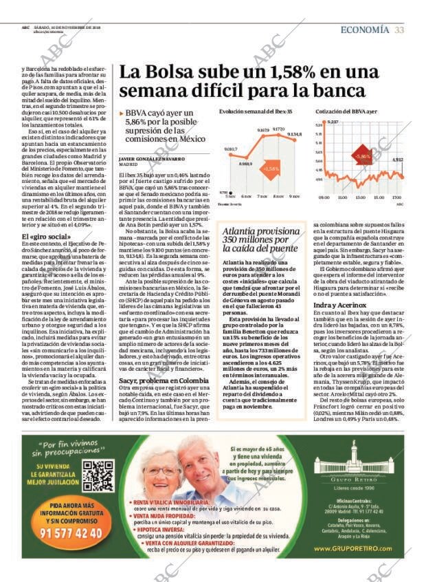 ABC MADRID 10-11-2018 página 33