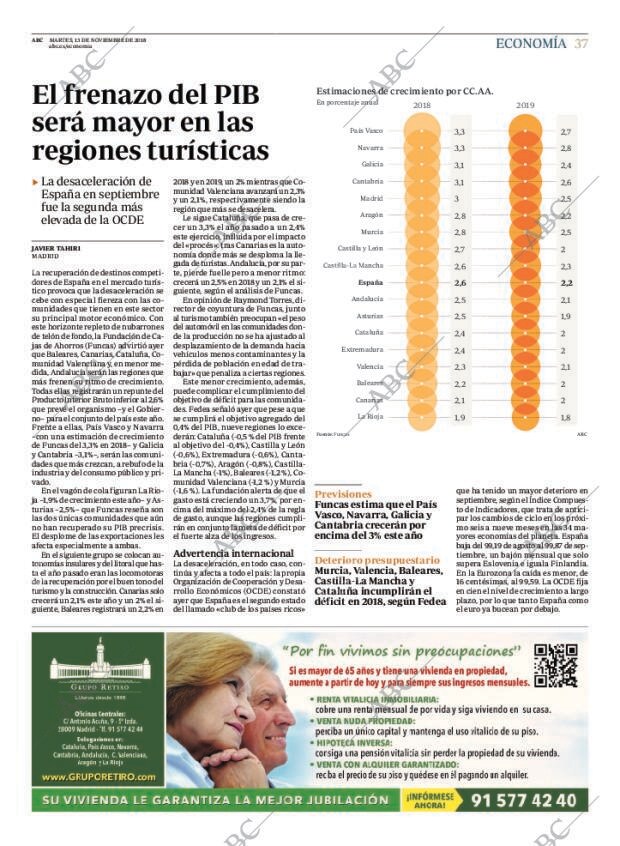 ABC MADRID 13-11-2018 página 37