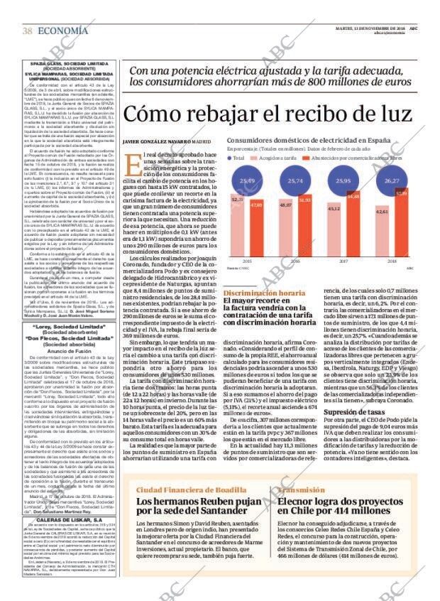 ABC MADRID 13-11-2018 página 38