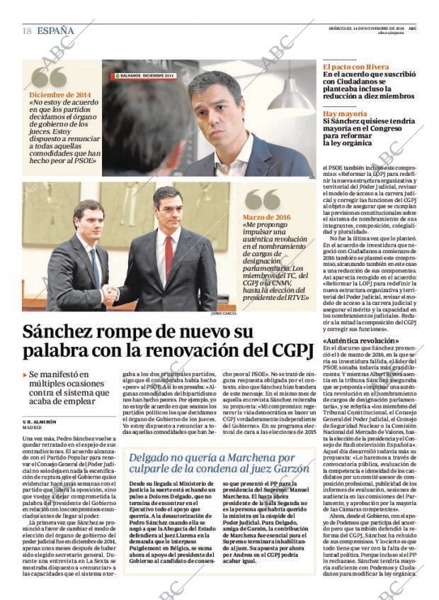 ABC MADRID 14-11-2018 página 18
