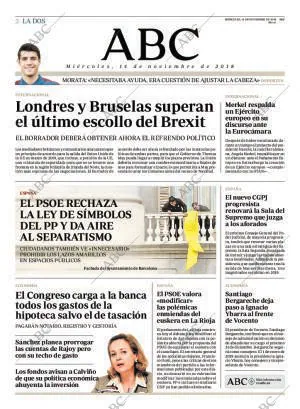 ABC MADRID 14-11-2018 página 2