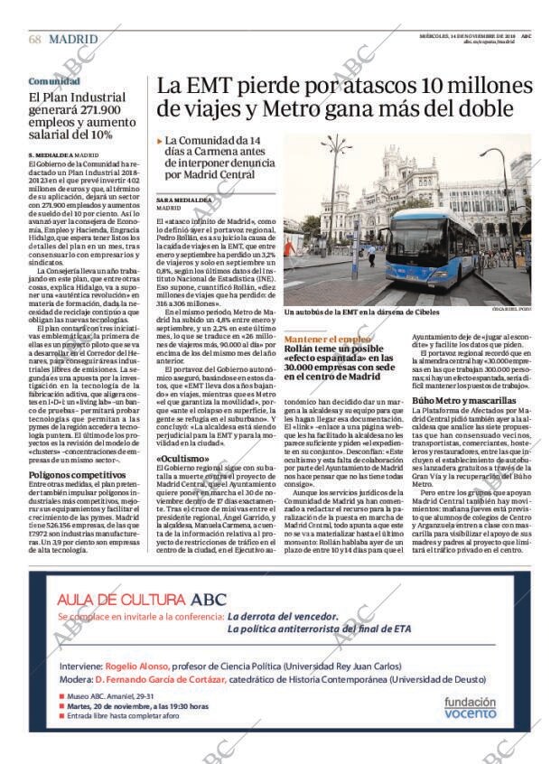 ABC MADRID 14-11-2018 página 68