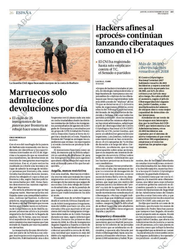 ABC MADRID 15-11-2018 página 26