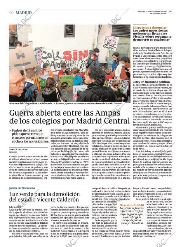 ABC MADRID 16-11-2018 página 90