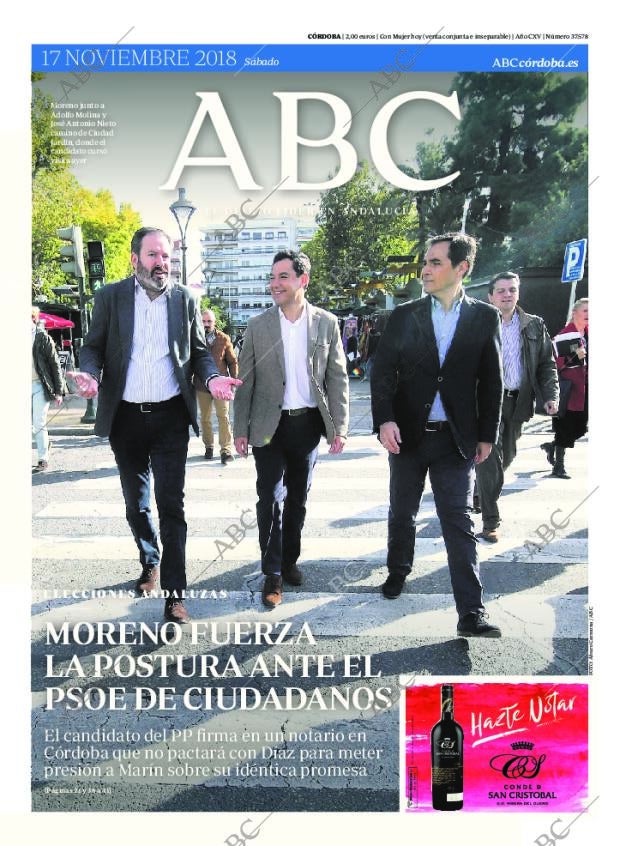 ABC CORDOBA 17-11-2018 página 1