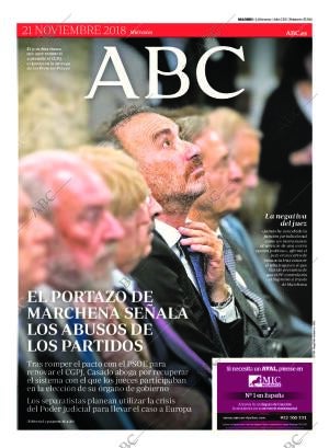 ABC MADRID 21-11-2018 página 1