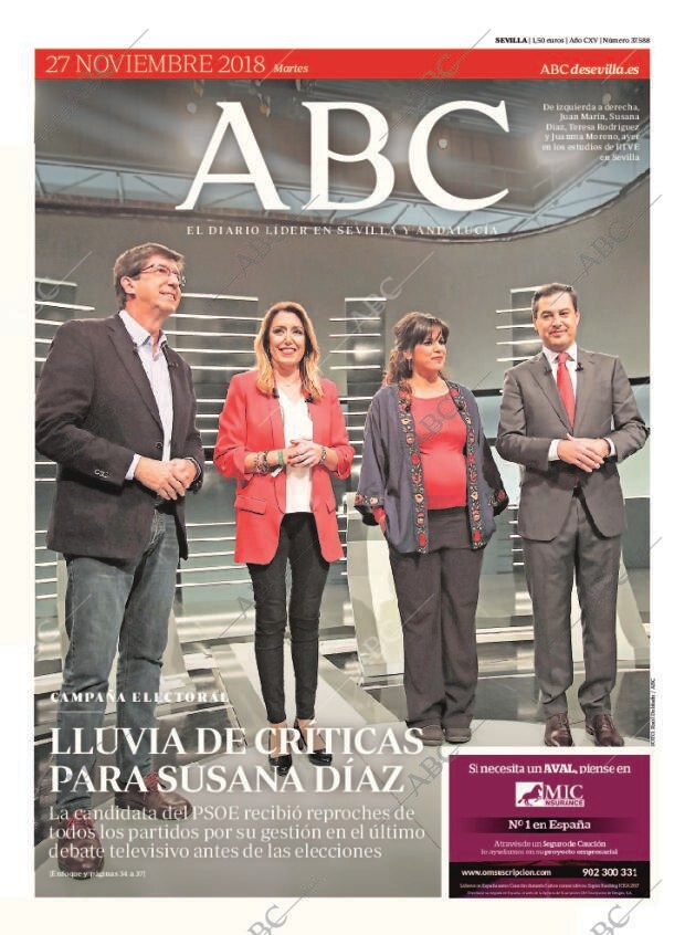 ABC SEVILLA 27-11-2018 página 1