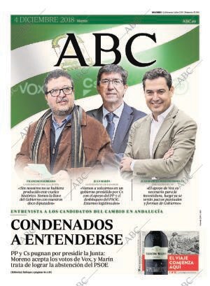 ABC MADRID 04-12-2018 página 1