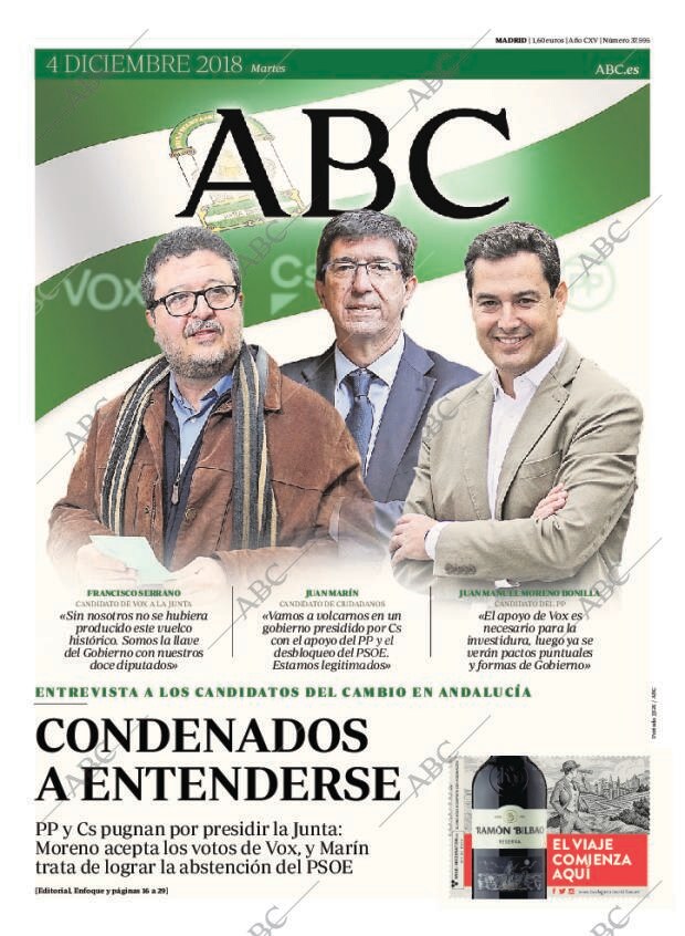 ABC MADRID 04-12-2018 página 1
