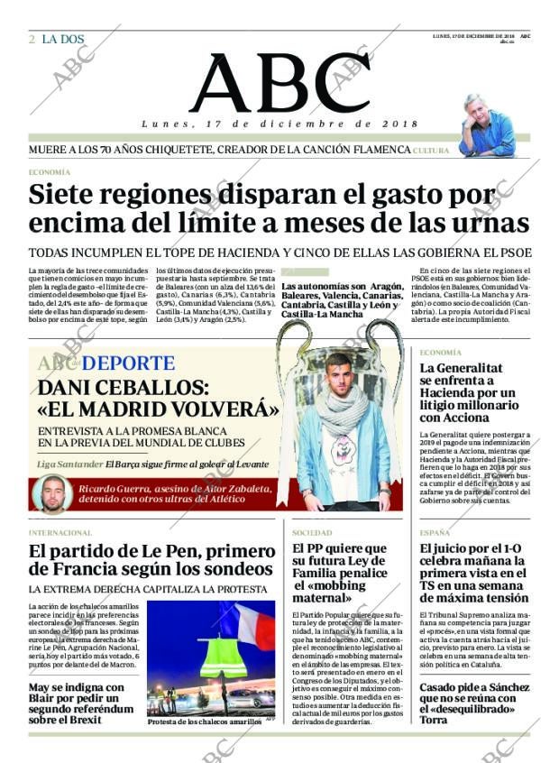 ABC MADRID 17-12-2018 página 2