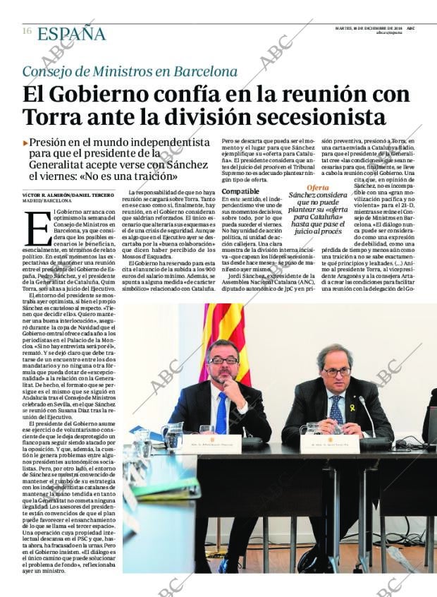 ABC MADRID 18-12-2018 página 16