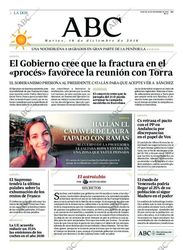 ABC MADRID 18-12-2018 página 2