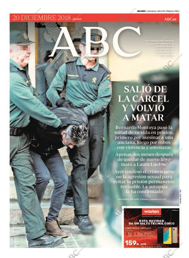 ABC MADRID 20-12-2018 página 1