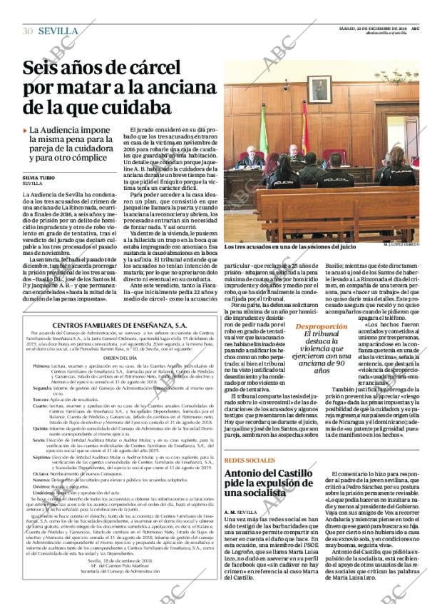 ABC SEVILLA 22-12-2018 página 30