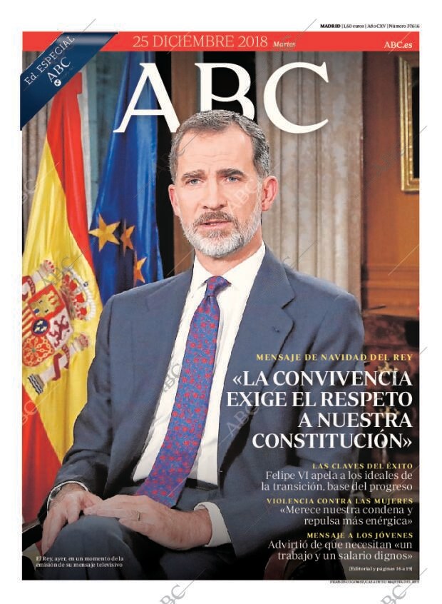 ABC MADRID 25-12-2018 página 1