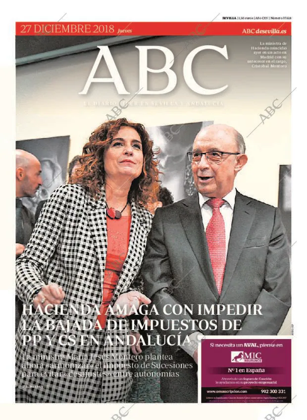 ABC SEVILLA 27-12-2018 página 1