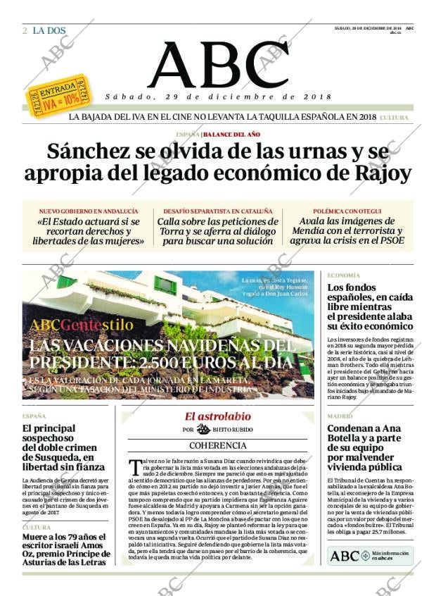 ABC MADRID 29-12-2018 página 2