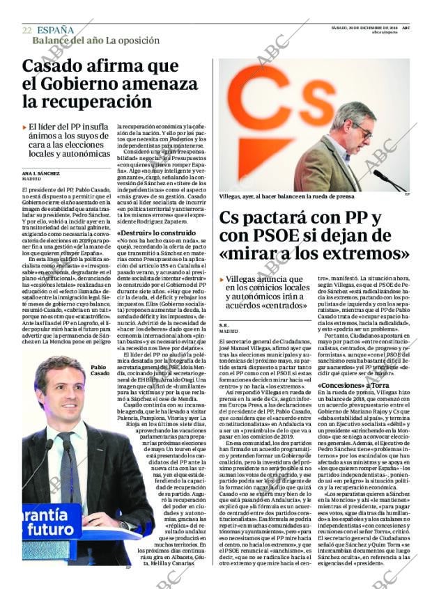 ABC MADRID 29-12-2018 página 22